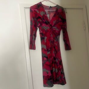 Pink and red Nine West dress in size 4. Used and in good conditions.